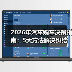 2026年汽车购车决策指南:5大方法解决纠结 2026年汽车购车决策指南:5大方法解决纠结